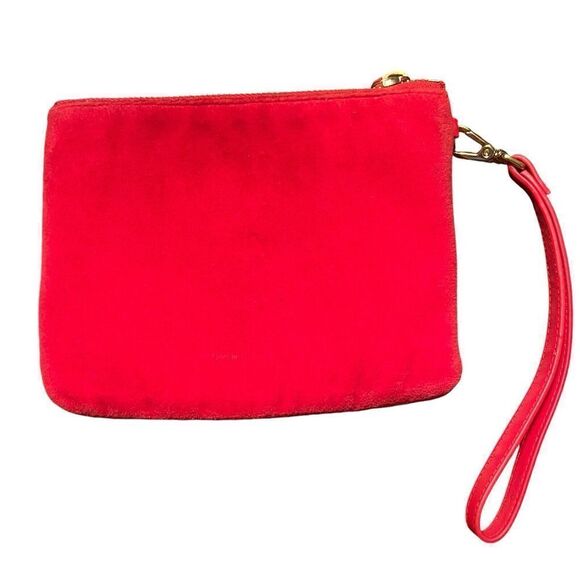 Juicy Couture Women's Girls Mini Wristlet W/ Juicy Rhinestones Red Purse JCB2004 - Picture 2 of 6